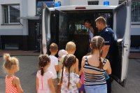 Dzieci odwiedziły kłobucką komendę policji