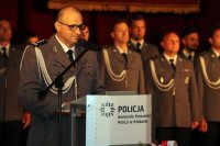 Komendant Policji w Kłobucku przemawia