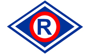 Litera R symbol ruchu drogowego